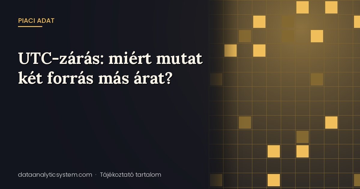 UTC-zárás: miért mutat két forrás más árat?