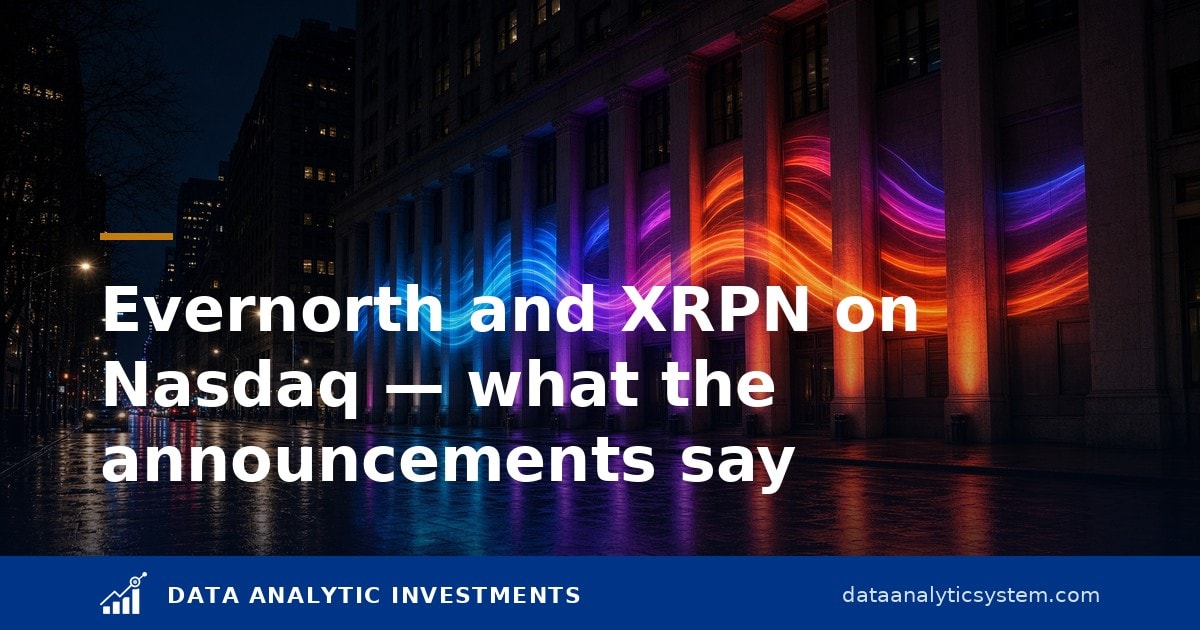 Evernorth and XRPN on Nasdaq — trading set to begin on 12 October, according to the release