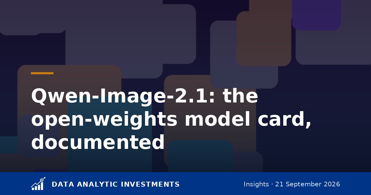 Qwen-Image-2.1: Alibaba's Qwen team released an open-weights image generation and editing model on 20 September — the numbers on the model card, and what the card does not claim